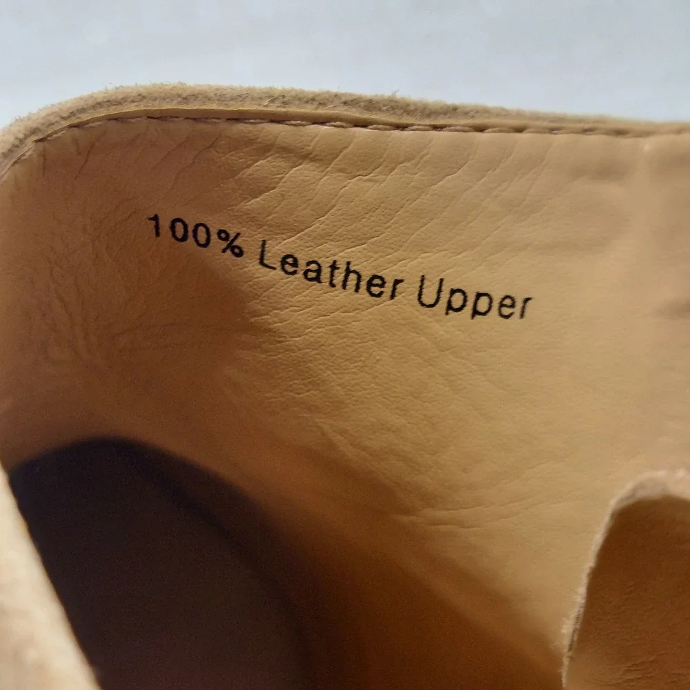J.Crew Sadie Ankle Boots Tan Suede Side Zip Block Heel C9868 Womens 7.5